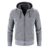 Cardigan Solid Men Fashion Thick Casual Hooded Classic Keep Warm Male Sweaters